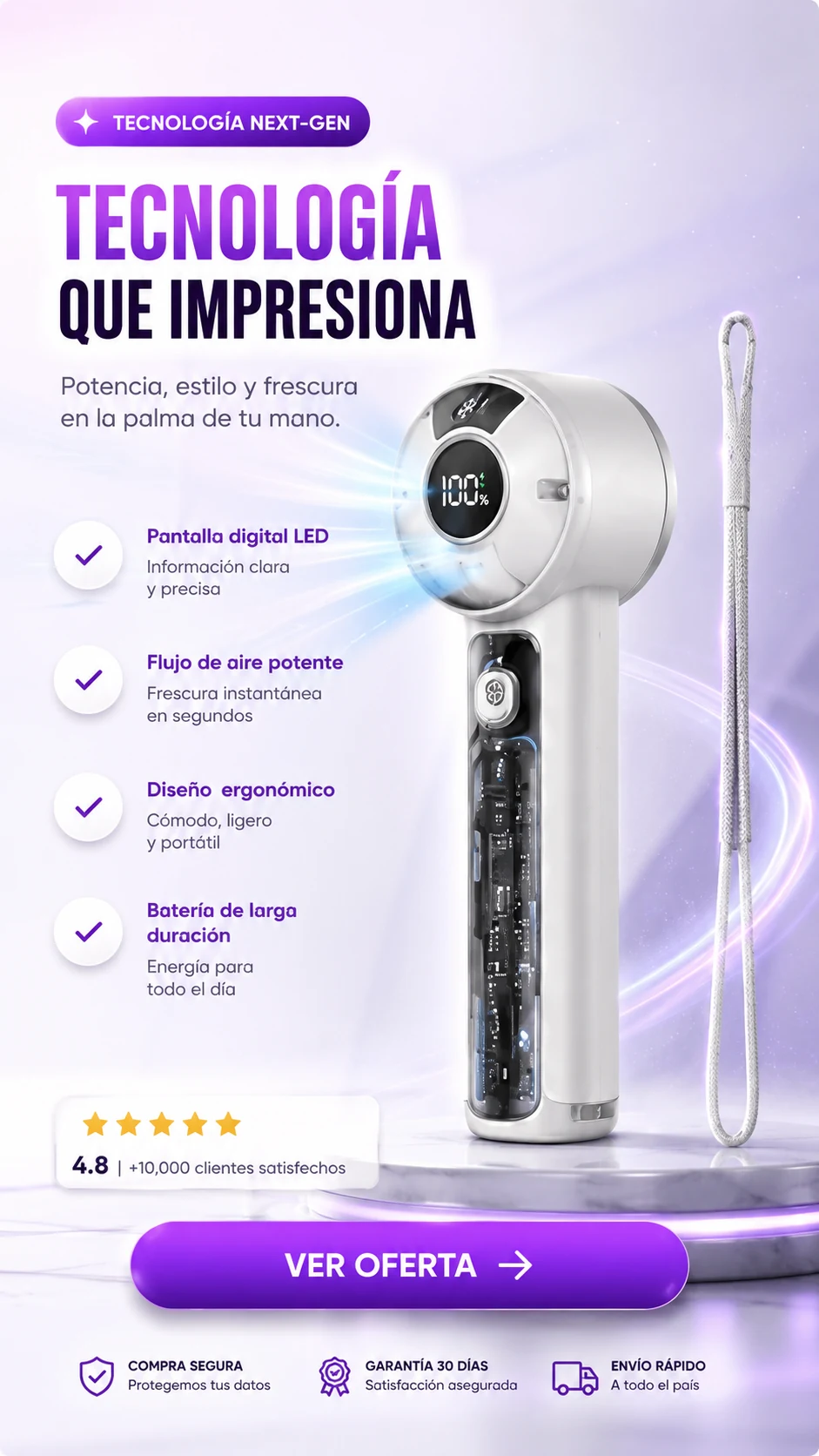 Mini ventilador con nebulizador
